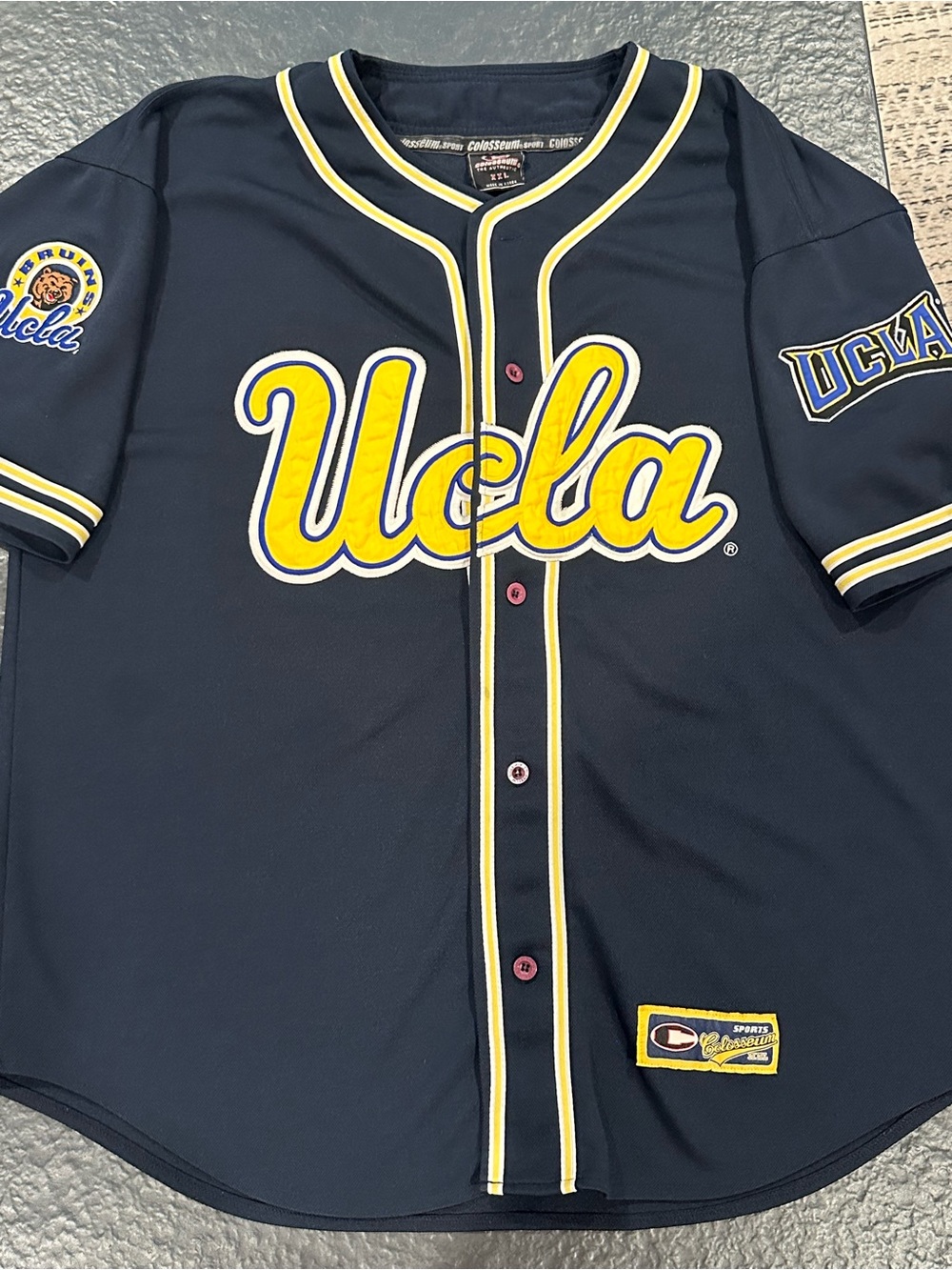 VTG UCLA Navy & Gold Baseball Jersey